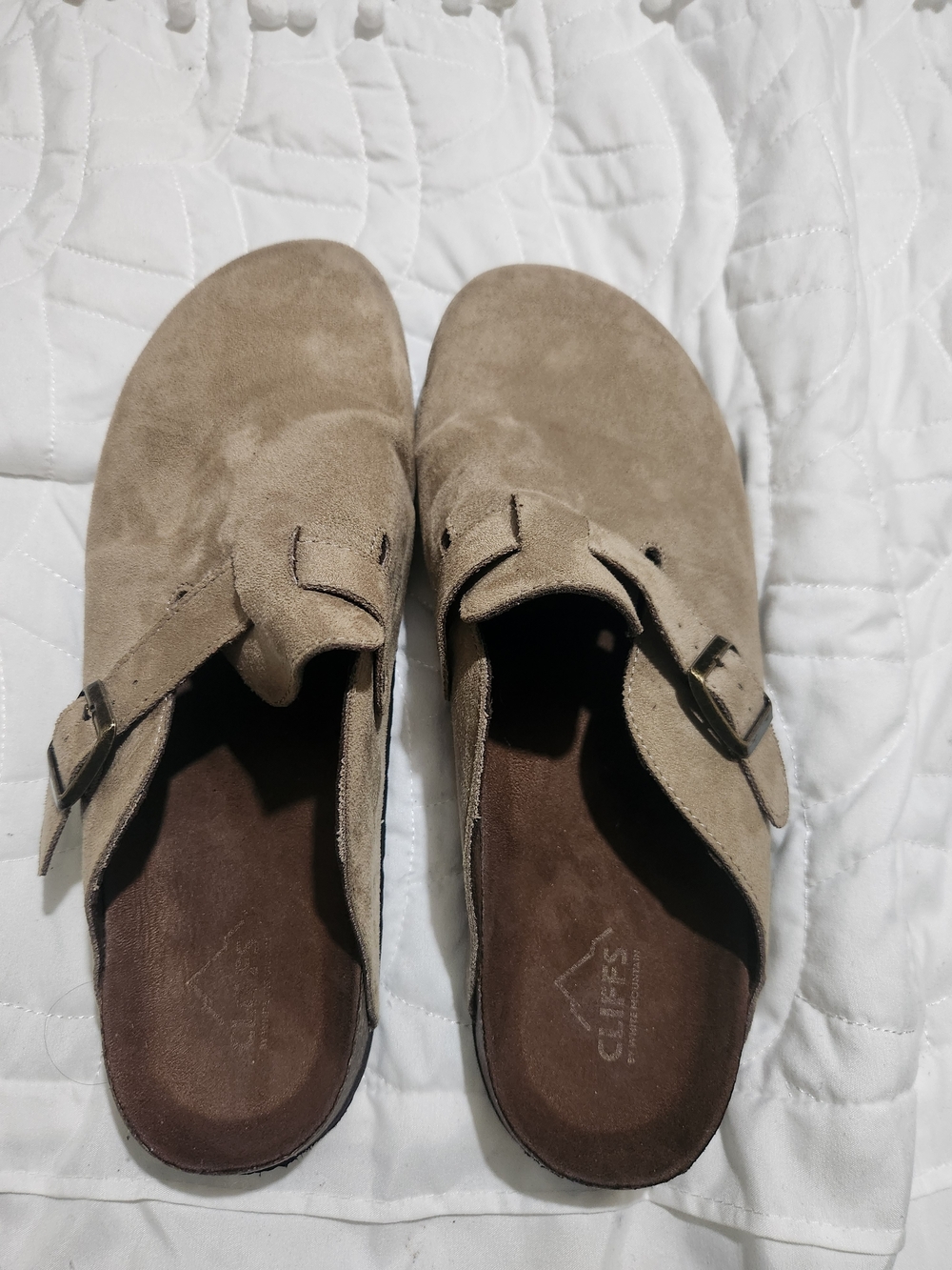 Cliffs by WHITE MOUNTAIN Men's Suede Slip-On Loafers in Taupe
